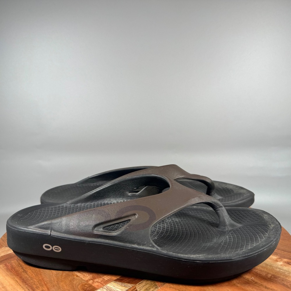 OOFOS OOriginal Sport Recovery Sandal Brown Black Mens 9 Womens 11 EU 42
